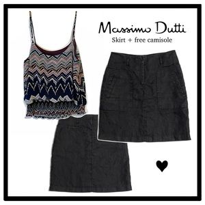 Massimo Dutti linen skirt + free camisole